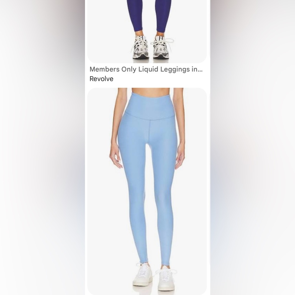 🩵 Members Only Light Blue High-Waisted Leggings